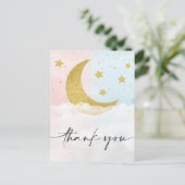 Over de maan gender onthullen briefkaart (Staand voorkant)