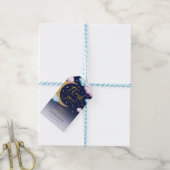 Over de Maan Gender Reveal Dank U Cadeaulabel (Met Touw)
