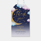 Over de Maan Gender Reveal Dank U Cadeaulabel (Voorkant)