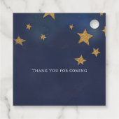 Over de maan Genderneutraal Baby shower Bedankjes Labels (Achterkant)