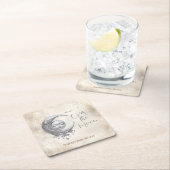 Over de maan Genderneutraal Baby shower Kartonnen Onderzetters (Insitu)