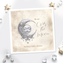 Over de maan Genderneutraal Baby shower