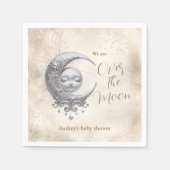 Over de maan Genderneutraal Baby shower Servet (Voorkant)