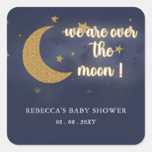 Over de maan Genderneutraal Baby shower