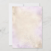 Over de maan Genderneutraal Paarse Baby shower Kaart (Achterkant)