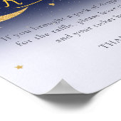 Over de maan Geslacht onthullen Luier Raffle teken Poster (Hoek)