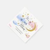 Over de maan Geslacht Onthullen Roze en Blauw Servet (Hoek)