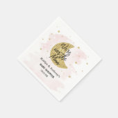 Over de maan | Girls Baby shower Napkins Servet (Hoek)