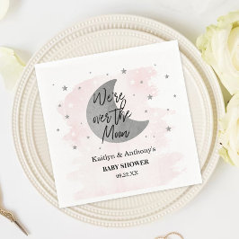 Over de maan | Girls Baby shower Napkins Servet