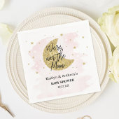 Over de maan | Girls Baby shower Napkins Servet