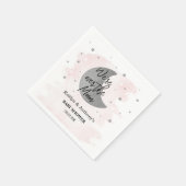 Over de maan | Girls Baby shower Napkins Servet (Hoek)