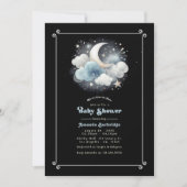 Over de Maan Hemel Baby shower Kaart (Voorkant)