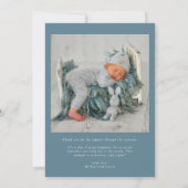 Over de maan jongen foto geboorte aankondiging (Achterkant)