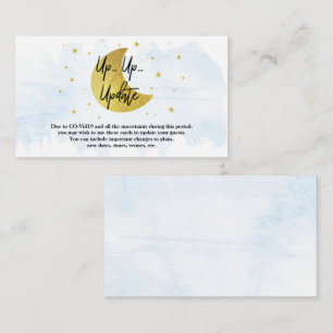 Over de maan   Jongens Baby shower Update Kaarten