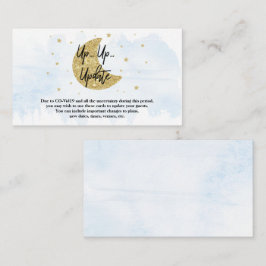 Over de maan | Jongens Baby shower Update Kaarten