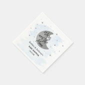 Over de maan | Jongens Baby showers servetten (Hoek)