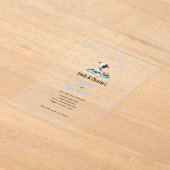 Over de maan! Jongens Kids Verjaardag Boerderij Ko Acryl Uitnodigingen (Laagn)