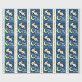 Over de maan koe springt nieuwe baby aangepaste cadeaupapier (Vlak)