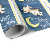 Over de maan koe springt nieuwe baby aangepaste cadeaupapier (Rol Hoek)