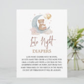 Over de maan Late Night Luiers Spel Kaart (Staand voorkant)