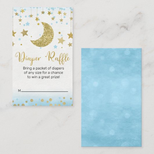 Over de Maan Luier Raffle Aanvraag Invoegen Visitekaartje (Voorkant / Achterkant)