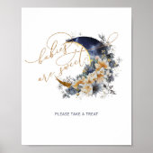 Over de maan marine goud Baby's zijn zoet Poster (Voorkant)
