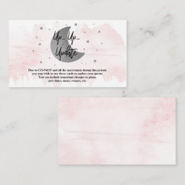 Over de maan | Meisjes Baby shower Update Kaarten