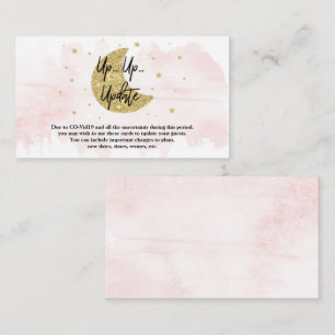 Over de maan   Meisjes Baby shower Update Kaarten