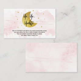 Over de maan | Meisjes Baby shower Update Kaarten