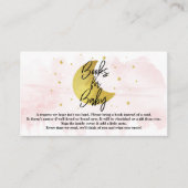 Over de maan | Meisjesboeken voor de Baby shower v Informatiekaartje (Voorkant)