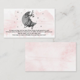Over de maan | Meisjesboeken voor de Baby shower v Informatiekaartje