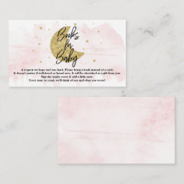 Over de maan | Meisjesboeken voor de Baby shower v Informatiekaartje