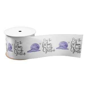 Over de maan met Gratitude-lint Satijnen Lint