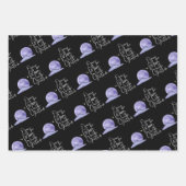 Over de maan met veel papierbladen voor het verpak inpakpapier vel (Voorkant 2)