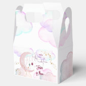 Over de maan mooie pastel kinderen verjaardag bedankdoosjes (Geopend)