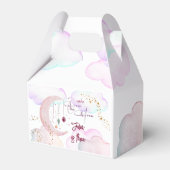 Over de maan mooie pastel kinderen verjaardag bedankdoosjes (Voorkant Zijde)