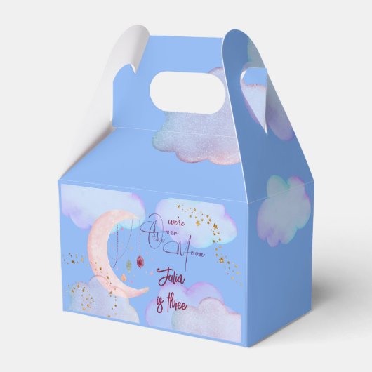 Over de maan mooie pastel kinderen verjaardag bedankdoosjes (Achterkant)