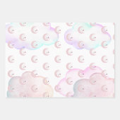 Over de maan mooie pastel kinderen verjaardag inpakpapier vel (Voorkant 3)