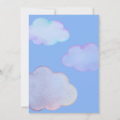 Over de maan mooie pastel kinderen verjaardag kaart (Achterkant)