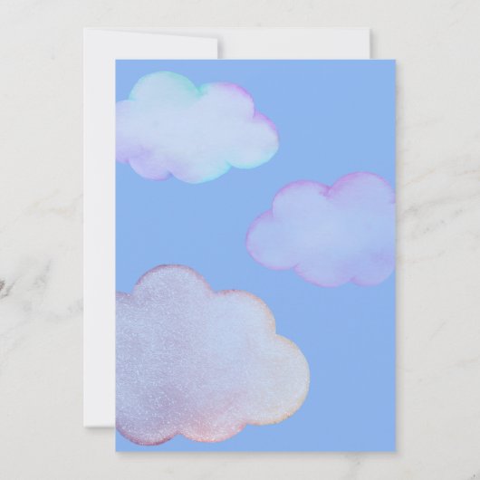 Over de maan mooie pastel kinderen verjaardag kaart (Achterkant)