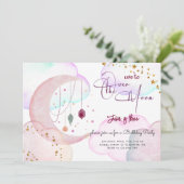 Over de maan mooie pastel kinderen verjaardag kaart (Staand voorkant)