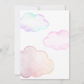 Over de maan mooie pastel kinderen verjaardag kaart (Achterkant)