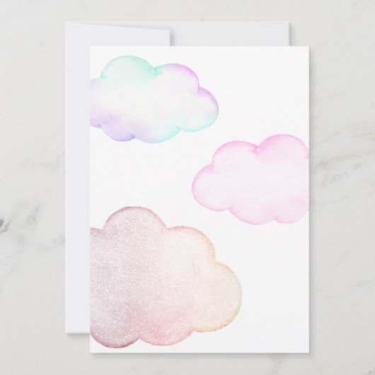 Over de maan mooie pastel kinderen verjaardag kaart (Achterkant)