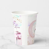 Over de maan mooie pastel kinderen verjaardag papieren bekers (Rechts)