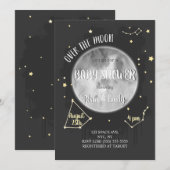 Over de maan | Moon & Stars Baby shower Kaart (Voorkant / Achterkant)