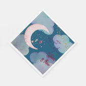 Over de maan nacht hemel kinderen verjaardag servet (Hoek)