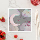 Over de maan nacht hemel kinderen verjaardag servet (Insitu)