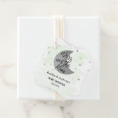Over de maan | Neutraal Baby shower Bedankjes Labels (In situ)