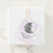 Over de maan | Neutraal Baby shower Bedankjes Labels (In situ)