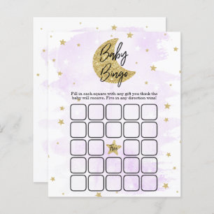 Over de maan   Neutraal Baby shower Bingo
